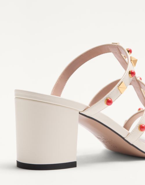 Valentino SANDALIA SIN TALÓN ROCKSTUD DE CUERO DE BECERRO CON CABUJONES Y TACÓN DE 60 MM Rebajas