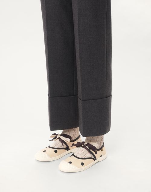 Valentino ZAPATILLA BALLERINA BAY BY BAY DE TELA MOIRÉ PLUS DE POIS Tienda