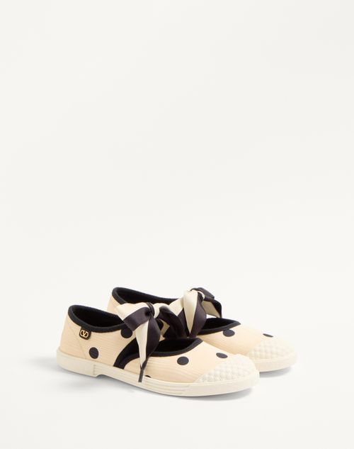 Valentino ZAPATILLA BALLERINA BAY BY BAY DE TELA MOIRÉ PLUS DE POIS Tienda