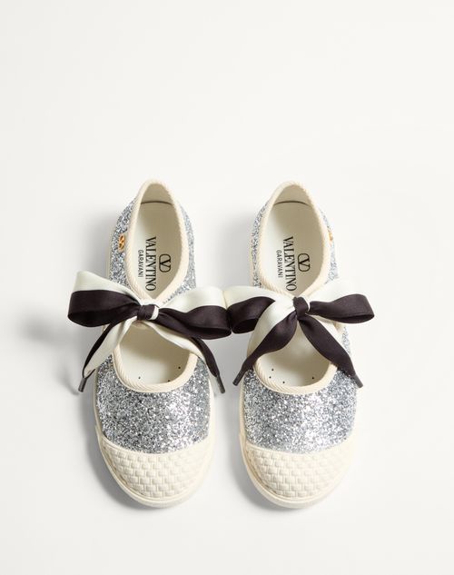Valentino ZAPATILLAS BALLERINAS BAY BY BAY EN TELA CON PURPURINA Liquidación