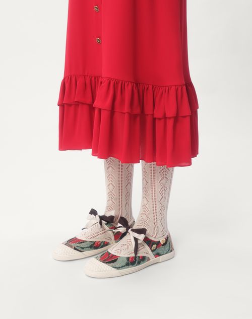Valentino ZAPATILLAS BALLERINAS BAY BY BAY DE TELA JACQUARD CON BORDADO FLORAL Rebajas online