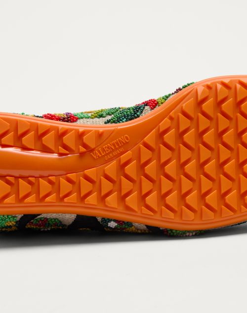 Valentino ZAPATILLA CHROMATHON DE LONA CON BORDADO FLORAL COMPRAR AHORA
