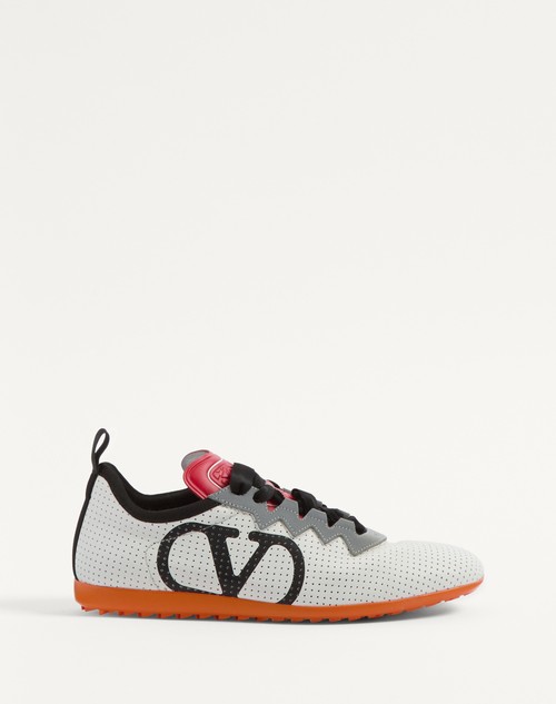 Valentino ZAPATILLA CHROMATHON DE CUERO NAPA CALADO