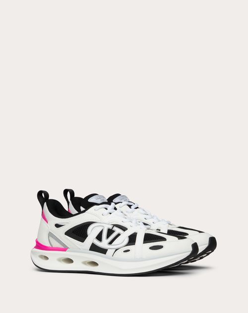 Valentino ZAPATILLAS DEPORTIVAS VLOGO EASYJOG DE CUERO DE BECERRO Y TELA Promoción por tiempo limitado