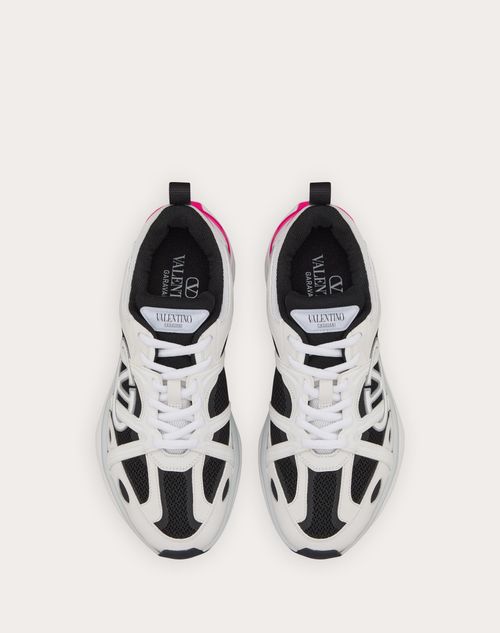 Valentino ZAPATILLAS DEPORTIVAS VLOGO EASYJOG DE CUERO DE BECERRO Y TELA Promoción por tiempo limitado