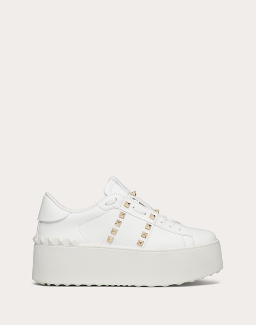 Valentino ZAPATILLA DEPORTIVA FLATFORM ROCKSTUD UNTITLED DE CUERO DE BECERRO