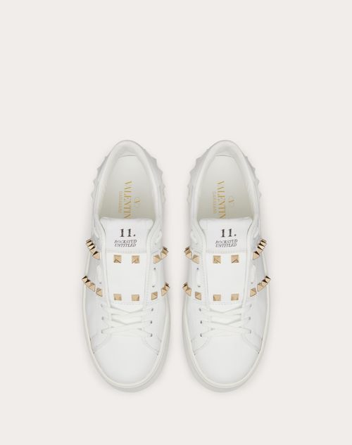 Valentino ZAPATILLA DEPORTIVA FLATFORM ROCKSTUD UNTITLED DE CUERO DE BECERRO Solo hoy