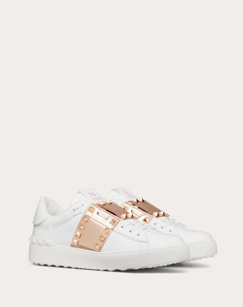 Valentino SNEAKERS ROCKSTUD UNTITLED DE PIEL DE BECERRO CON BANDA METALIZADA Superdescuento