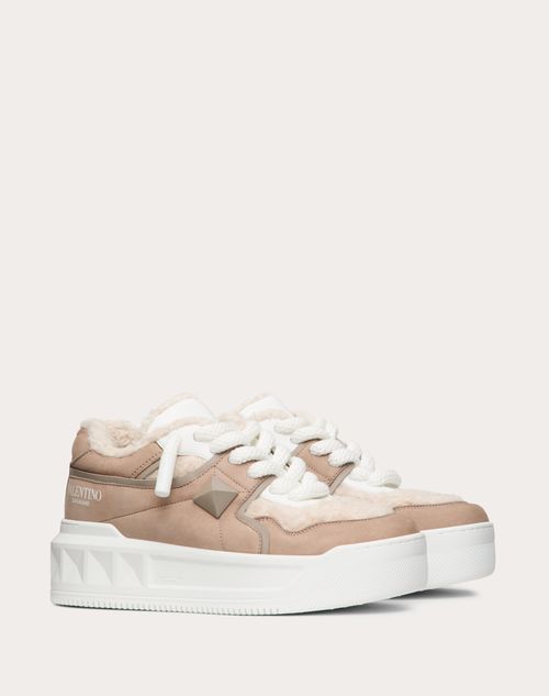 Valentino ZAPATILLAS DEPORTIVAS ONE STUD XL DE NOBUK Y LANA Limitado a 3 días