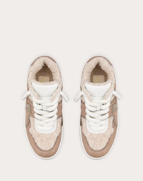 Valentino ZAPATILLAS DEPORTIVAS ONE STUD XL DE NOBUK Y LANA Limitado a 3 días