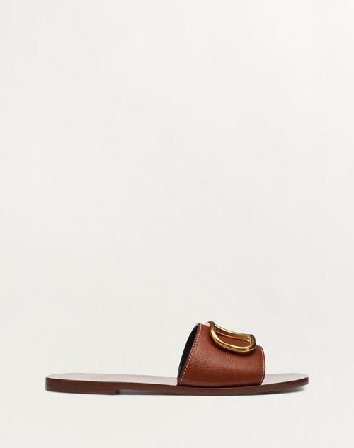 Valentino SANDALIAS DE PALA VLOGO SIGNATURE DE CUERO DE VACA GRANULADO CON ACCESORIO Grandes ahorros