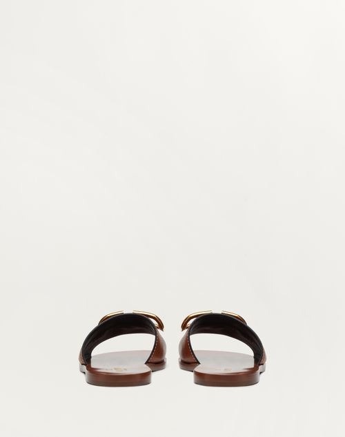 Valentino SANDALIAS DE PALA VLOGO SIGNATURE DE CUERO DE VACA GRANULADO CON ACCESORIO Grandes ahorros