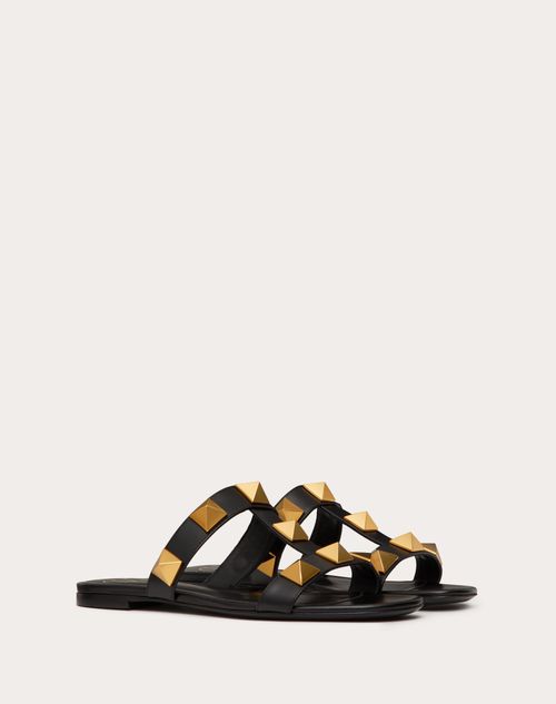 Valentino SANDALIAS DE PALA PLANAS ROMAN STUD DE PIEL DE BECERRO Outlet