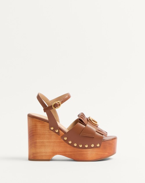 Valentino SUECO VLOGO SIGNATURE DE CUERO DE BECERRO CON FLECOS Y TACÓN DE 120 MM