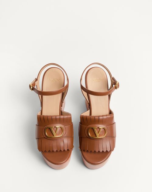 Valentino SUECO VLOGO SIGNATURE DE CUERO DE BECERRO CON FLECOS Y TACÓN DE 120 MM Rebajas