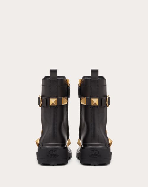 Valentino BOTAS MILITARES ROMAN STUD DE PIEL DE BECERRO CON TACÓN DE 40 MM Últimos 2 días