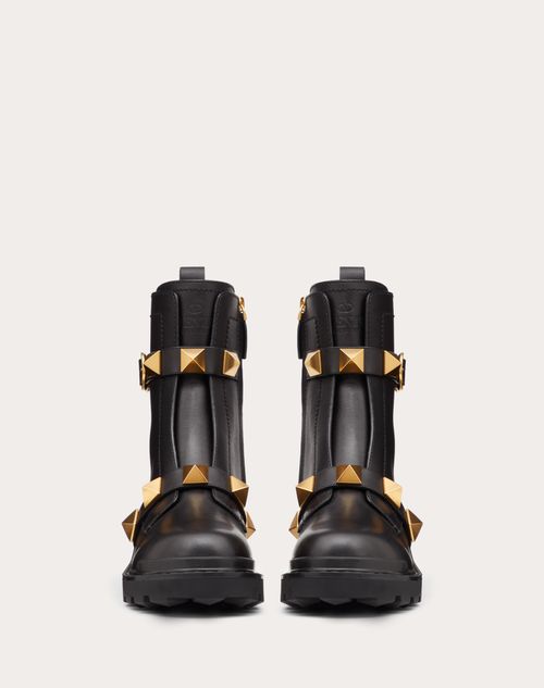 Valentino BOTAS MILITARES ROMAN STUD DE PIEL DE BECERRO CON TACÓN DE 40 MM Últimos 2 días