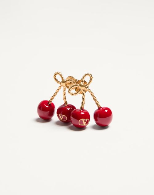 Valentino ARETES CHEZ VALENTINO CHERRYFIC DE METAL Y ESMALTE Precio de fábrica