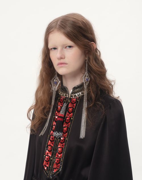 Valentino ARETES RÊVE RADIEUX DE METAL Y CRISTAL Oferta especial de fábrica