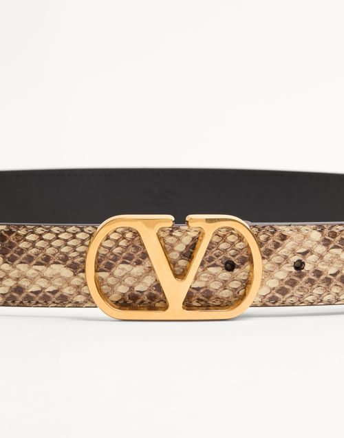 Valentino CINTURÓN DE PITÓN VLOGO SIGNATURE DE 30 MM DE ALTURA Tienda de fábrica