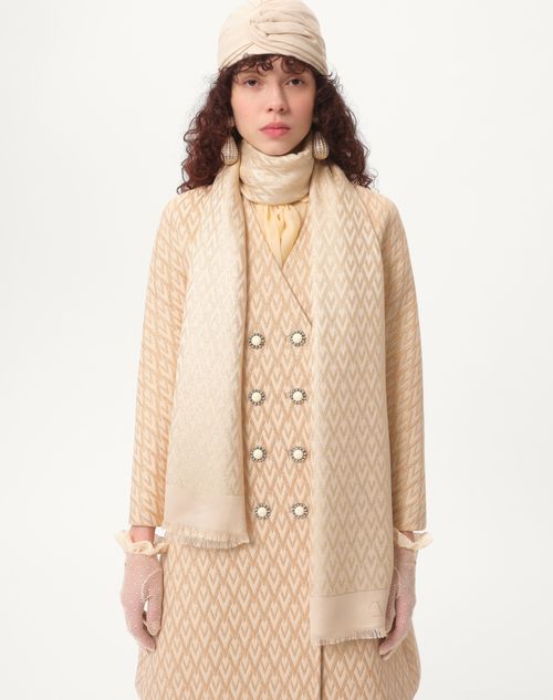 Valentino ESTOLA TOUTE LA V DE SEDA VISCOSA Y CACHEMIRA Outlet online