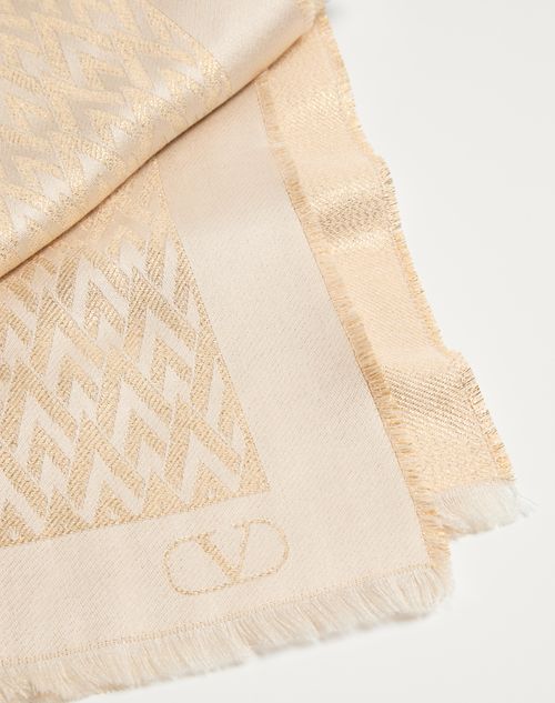 Valentino ESTOLA TOUTE LA V DE SEDA VISCOSA Y CACHEMIRA Outlet online