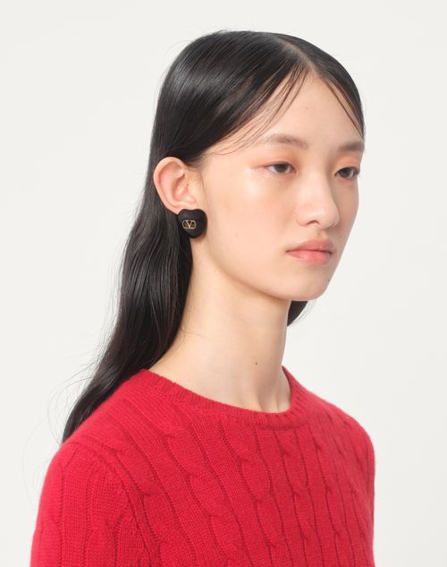 Valentino ARETES COEUR ROYAL DE METAL Y ESMALTE Envío gratis