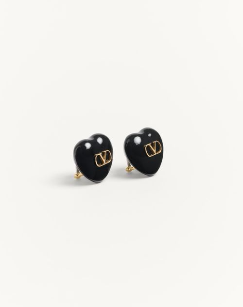 Valentino ARETES COEUR ROYAL DE METAL Y ESMALTE Envío gratis