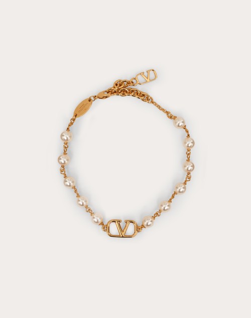 Valentino PULSERA VLOGO SIGNATURE CON PERLAS Precio de fábrica