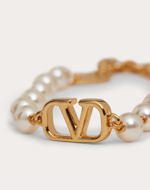 Valentino PULSERA VLOGO SIGNATURE CON PERLAS Precio de fábrica