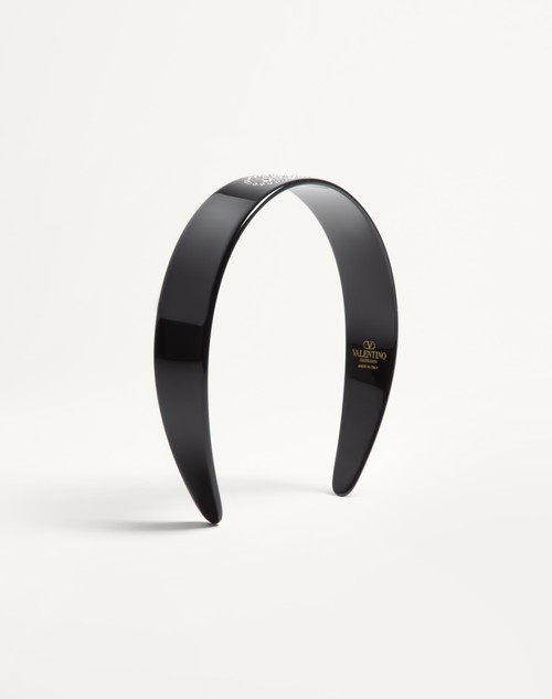 Valentino CINTA PARA EL CABELLO VLOGO SIGNATURE DE RESINA METAL Y CRISTALES Oferta exclusiva