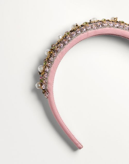 Valentino CINTA PARA EL CABELLO VALENTINO DE LANA Y SEDA CON BORDADO Descuento por venta flash