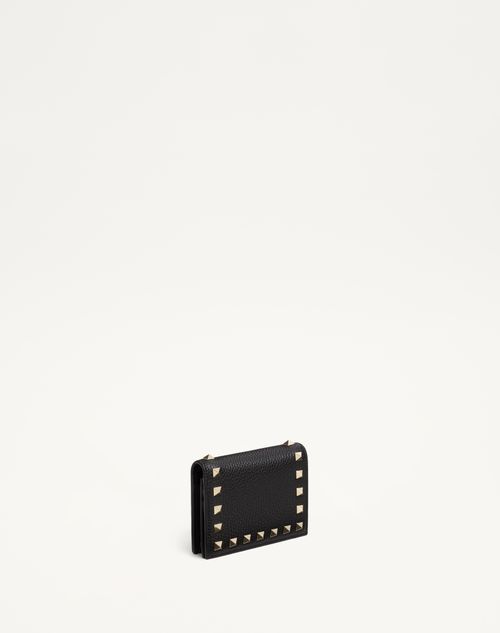 Valentino CARTERA ROCKSTUD PEQUEÑA DE PIEL DE BECERRO GRANULADA Grandes descuentos