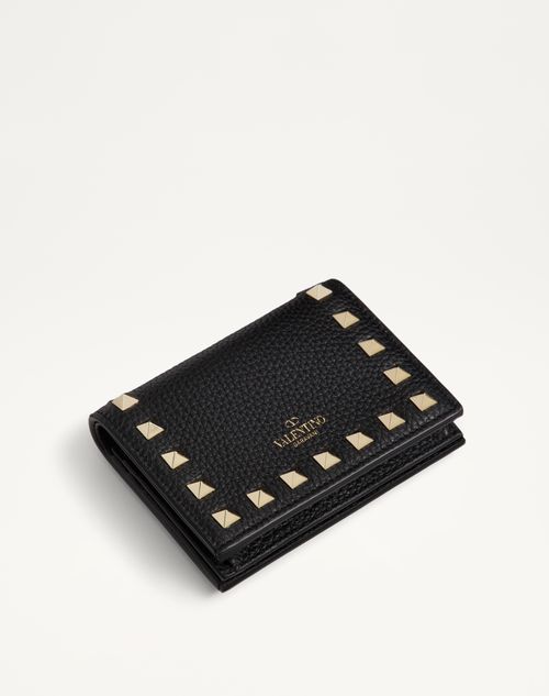 Valentino CARTERA ROCKSTUD PEQUEÑA DE PIEL DE BECERRO GRANULADA Envío internacional gratuito