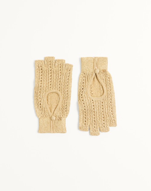 Valentino GUANTES SIN DEDOS DE LUREX TEJIDO