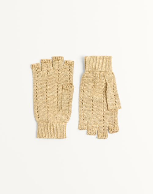 Valentino GUANTES SIN DEDOS DE LUREX TEJIDO En oferta