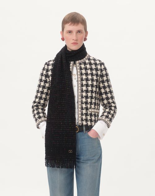 Valentino BUFANDA DE LANA Y CACHEMIRA CON EL VLOGO SIGNATURE Rebajas online