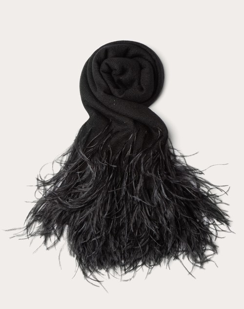 Valentino ESTOLA VALENTINO CON MICROLENTEJUELAS Y PLUMAS COMPRAR AHORA