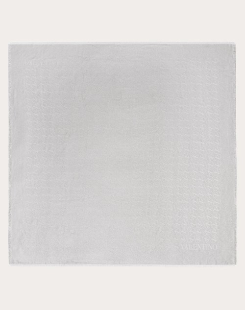 Valentino CHALINA DE JACQUARD DE SEDA CACHEMIRA Y LUREX DE 140 X 140 CON EL VLOGO SIGNATURE