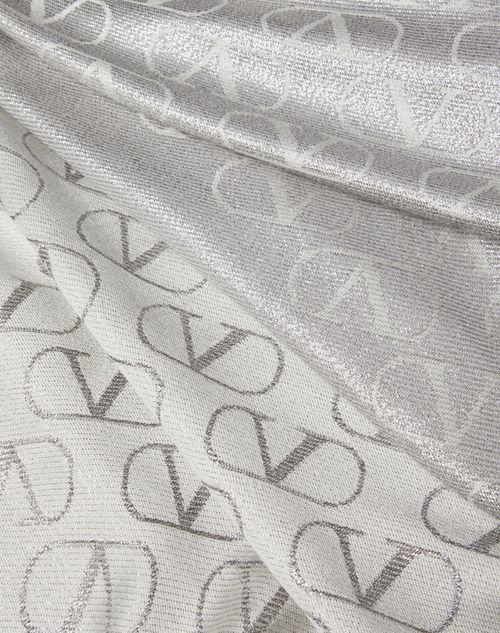 Valentino CHALINA DE JACQUARD DE SEDA CACHEMIRA Y LUREX DE 140 X 140 CON EL VLOGO SIGNATURE Promoción por tiempo limitado