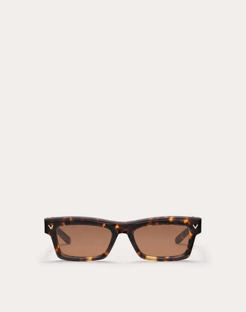 Valentino V-SHARP MARCO RECTANGULAR DE ACETATO Libre de impuestos