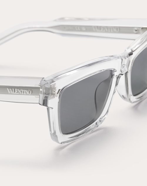 Valentino V-SHARP MARCO RECTANGULAR DE ACETATO Descuentos del mes