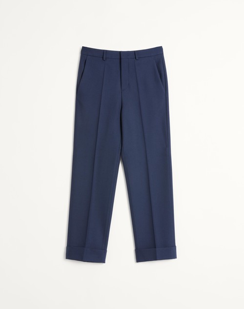 Valentino PANTALÓN VALENTINO DE GABARDINA DE LANA CON DOBLADILLO Última moda