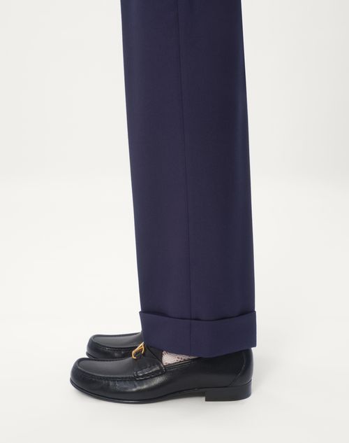 Valentino PANTALÓN VALENTINO DE GABARDINA DE LANA CON DOBLADILLO Última moda