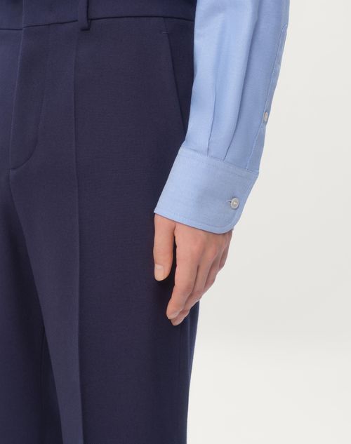 Valentino PANTALÓN VALENTINO DE GABARDINA DE LANA CON DOBLADILLO Última moda