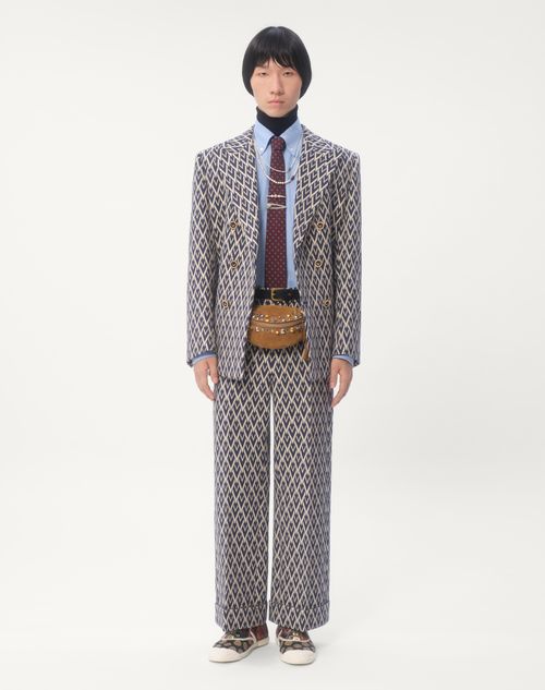 Valentino CHAQUETA CRUZADA DE LANA CON JACQUARD TOUTE LA VE Descuento por venta flash