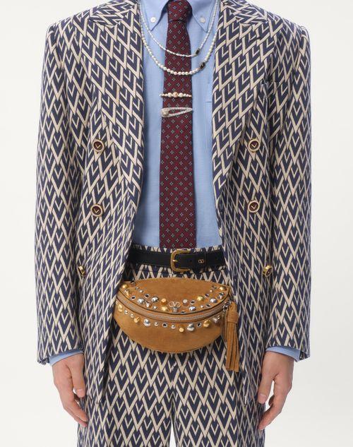 Valentino CHAQUETA CRUZADA DE LANA CON JACQUARD TOUTE LA VE Descuento por venta flash