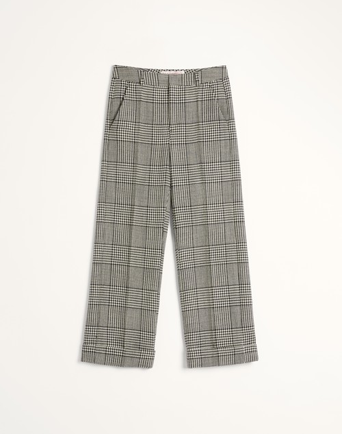 Valentino PANTALÓN DE LANA CON DOBLADILLO DE PATA DE GALLO