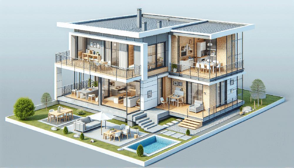 Mimub Casa Prefabricada Moderna de Tres Dormitorios con Electrodomésticos por Solo 52.565 Euros