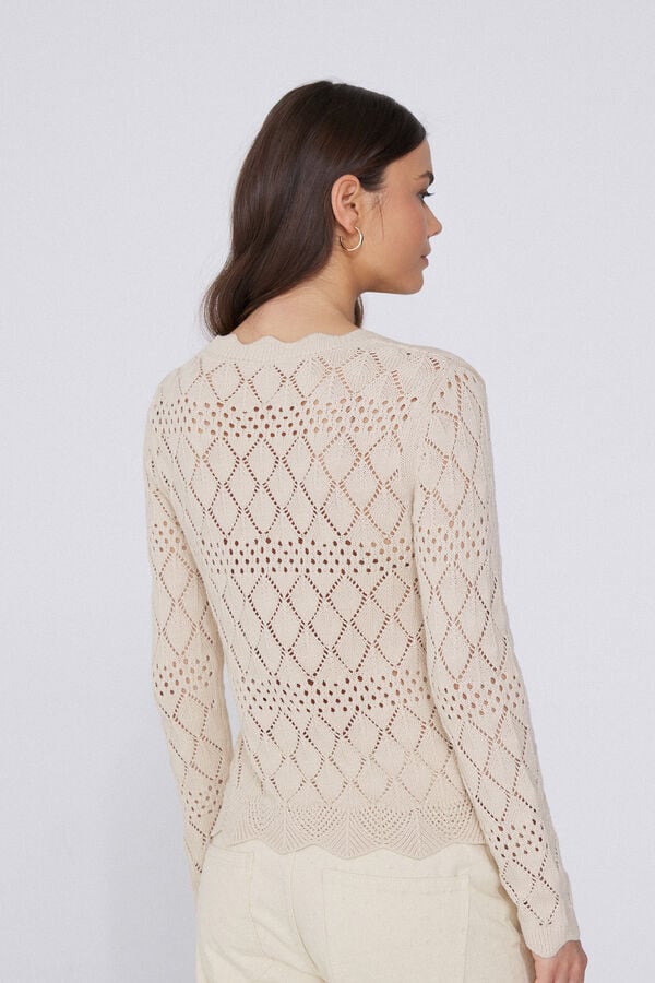 Tezenis Jersey de Manga Larga Perforado de Crochet Outlet